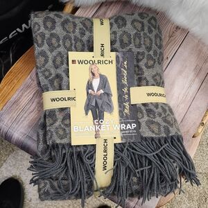 Woolrich New cozy  blanket‎ wrap Leopard print